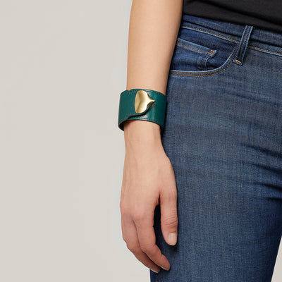 Sparrow Leather Bracelet Green