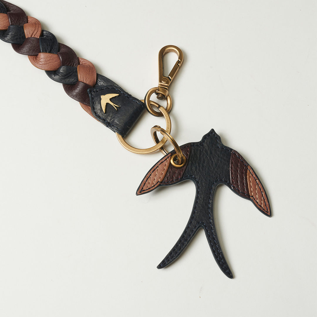 Heron Tassel Keyring Burgundy