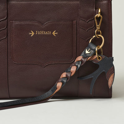 Heron Tassel Keyring Burgundy