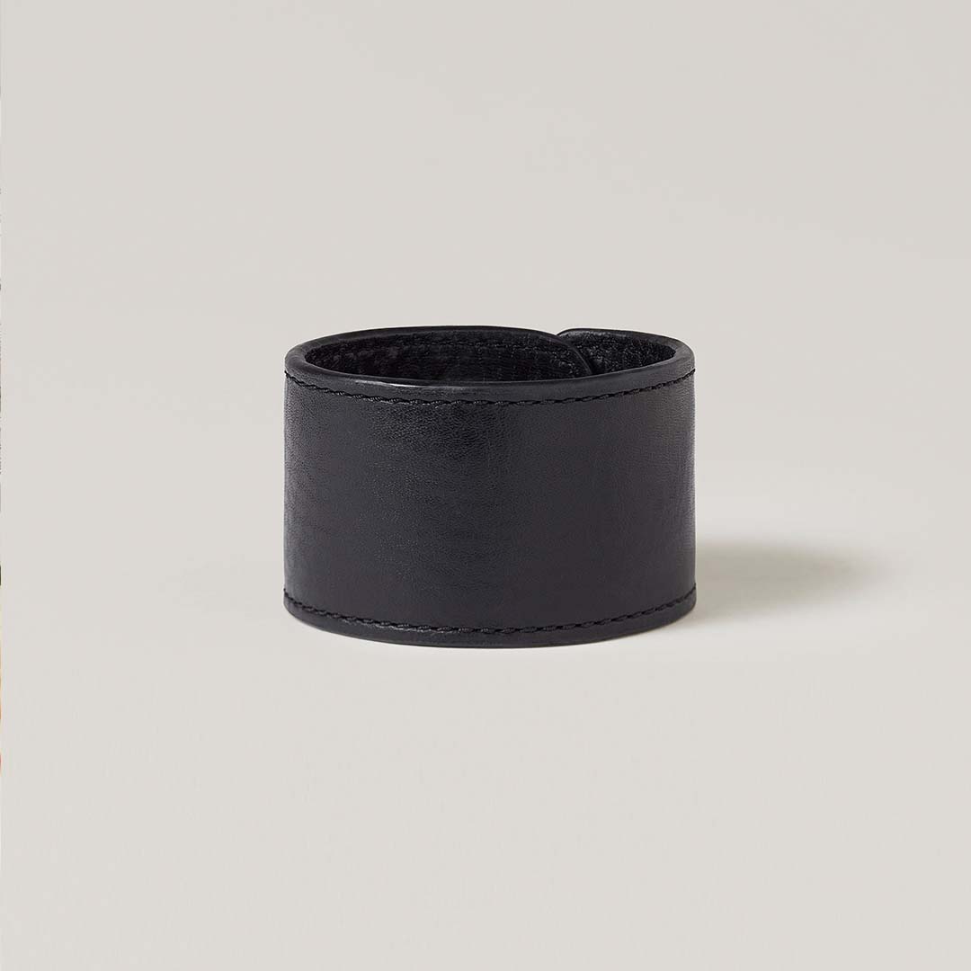 Sparrow Leather Bracelet Black