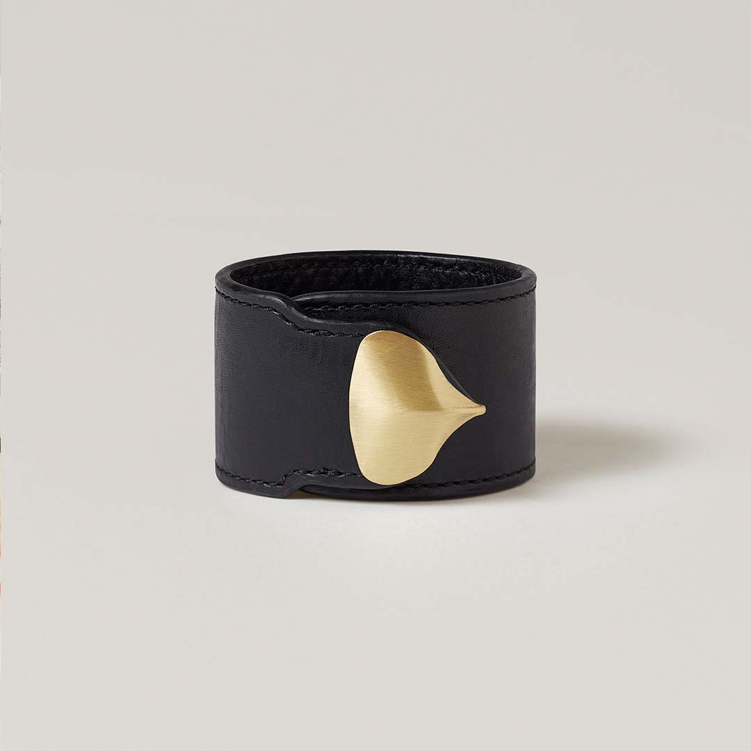 Sparrow Leather Bracelet Black